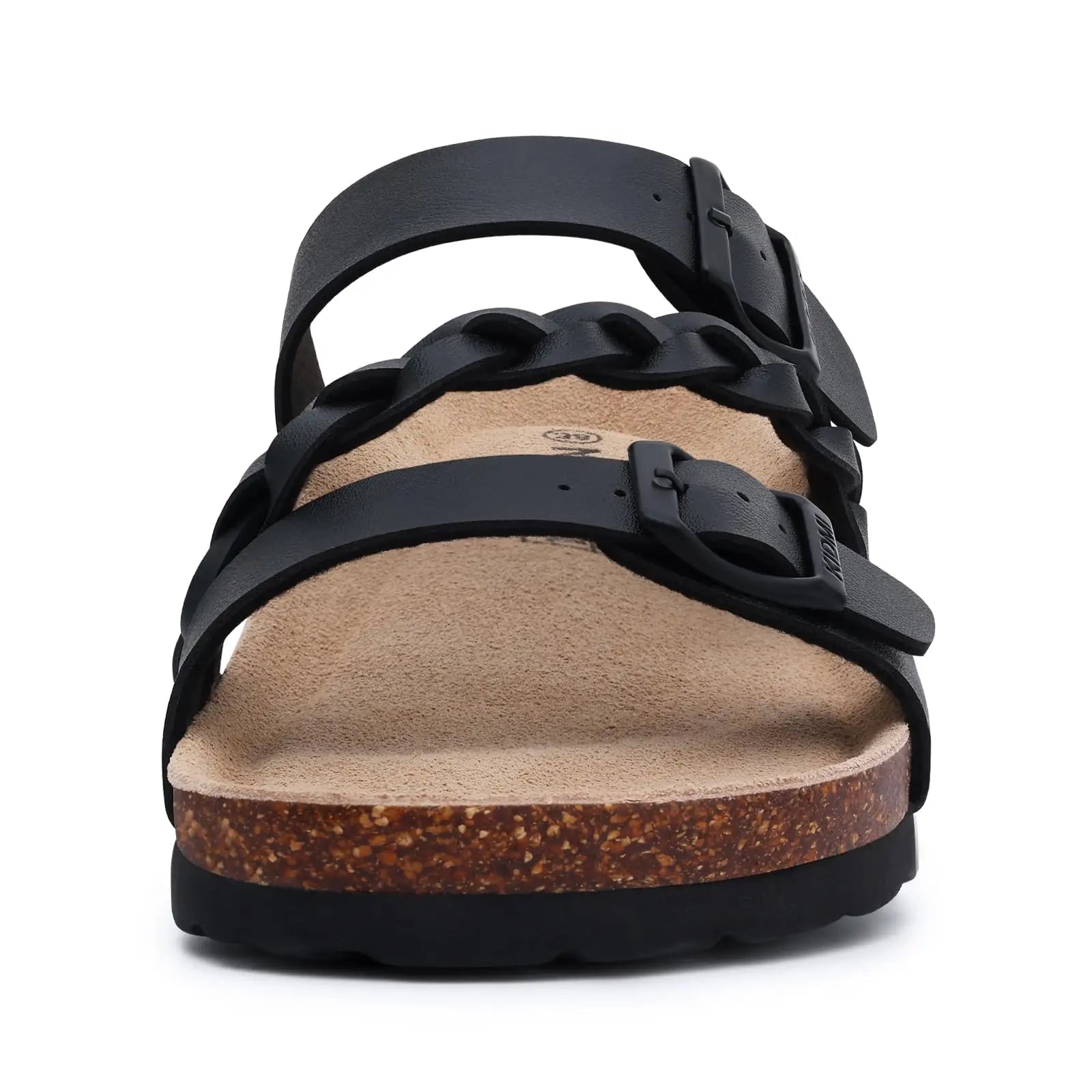 Kavos Cork Footbed Sandals | Leather Double Strap with Arch Support