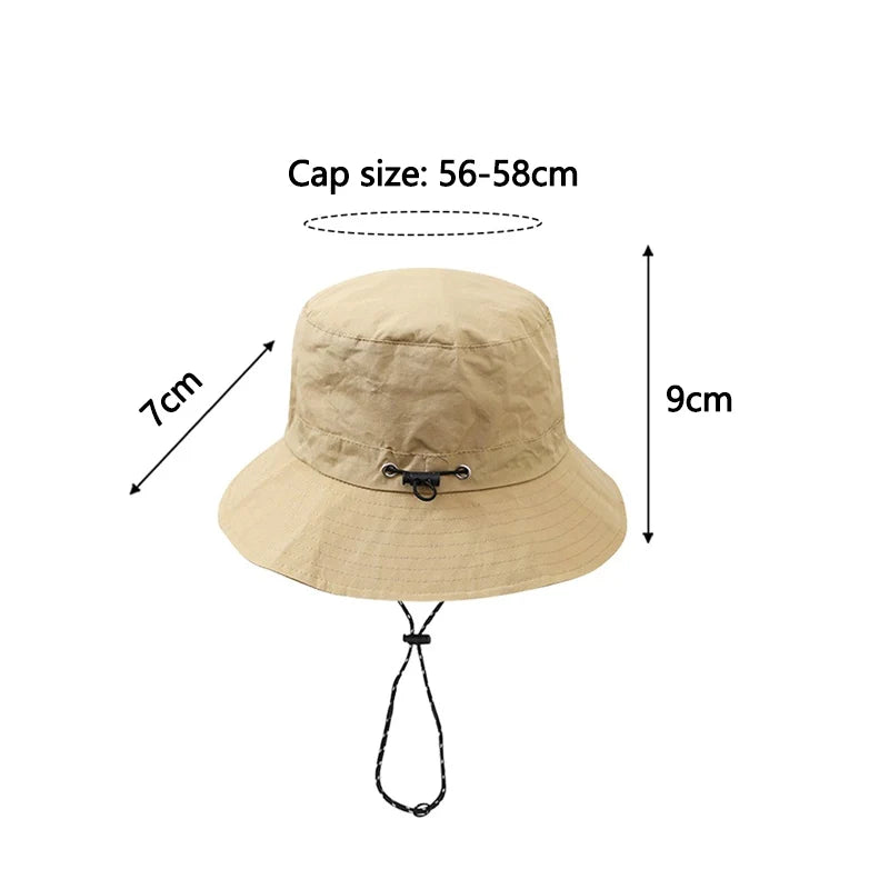 Unisex Bucket Hat Modal Polyester Portable Cotton