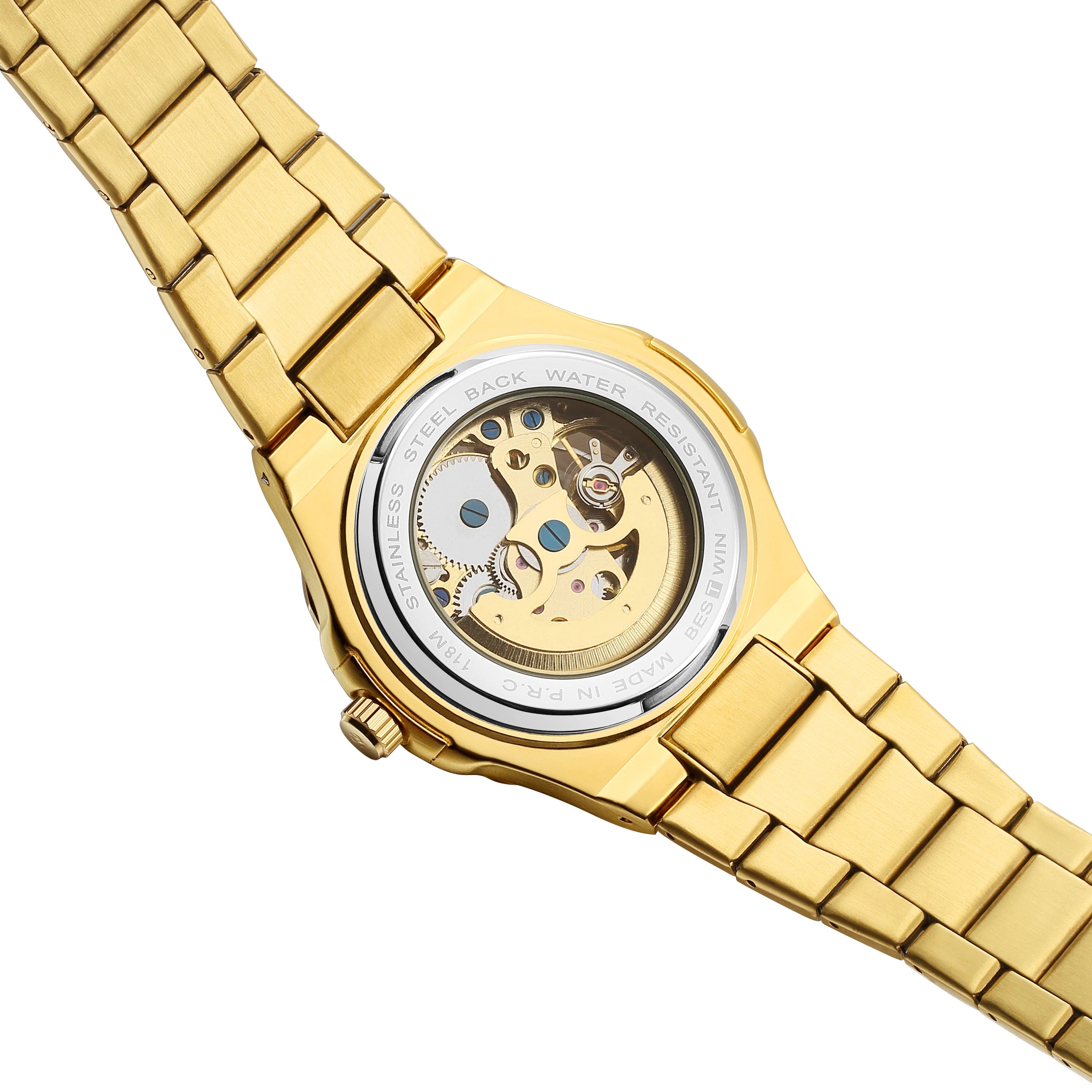 Men’s Skeleton Automatic Watch – Stainless Steel - W001