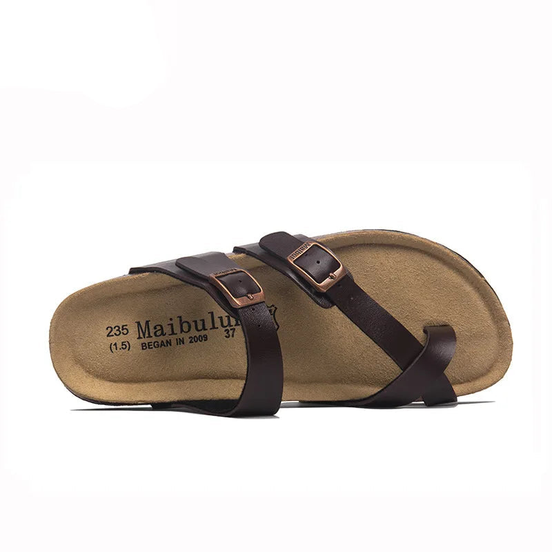 Leather Toe Loop Sandals | Women’s Minimal Back Strap