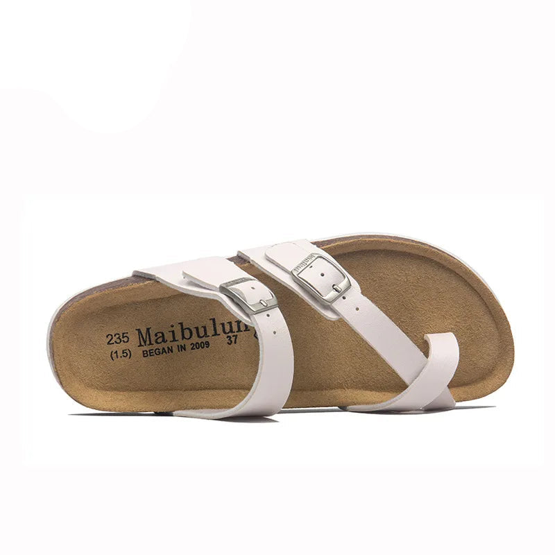 Leather Toe Loop Sandals | Women’s Minimal Back Strap