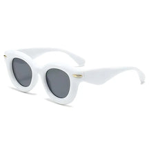 Women Sunglasses Rhodes, acetate, round, white, side