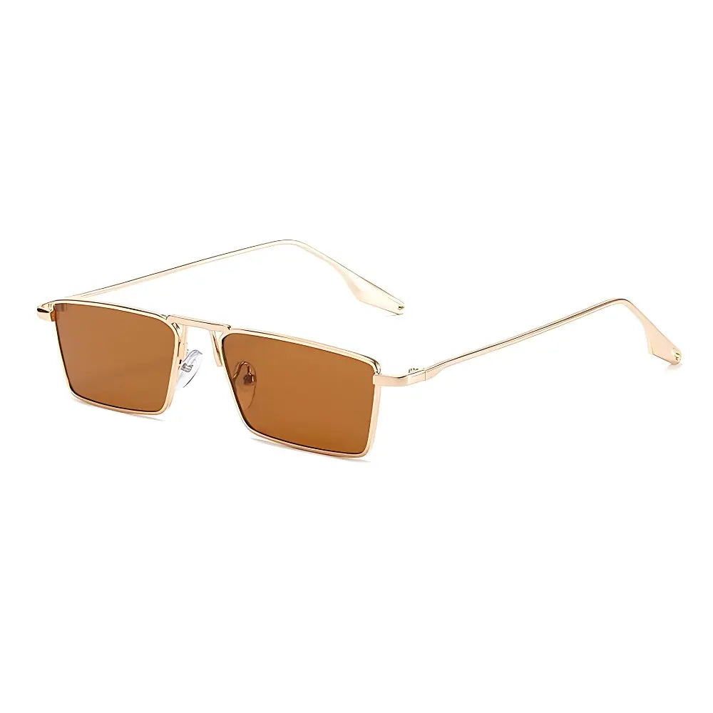 Rectangular Sunglasses Zaq, side, gold frame