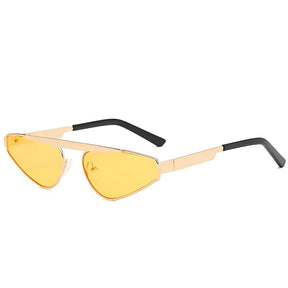 Metal Sunglasses Lu, unisex, kavos, front,, gold and yellow