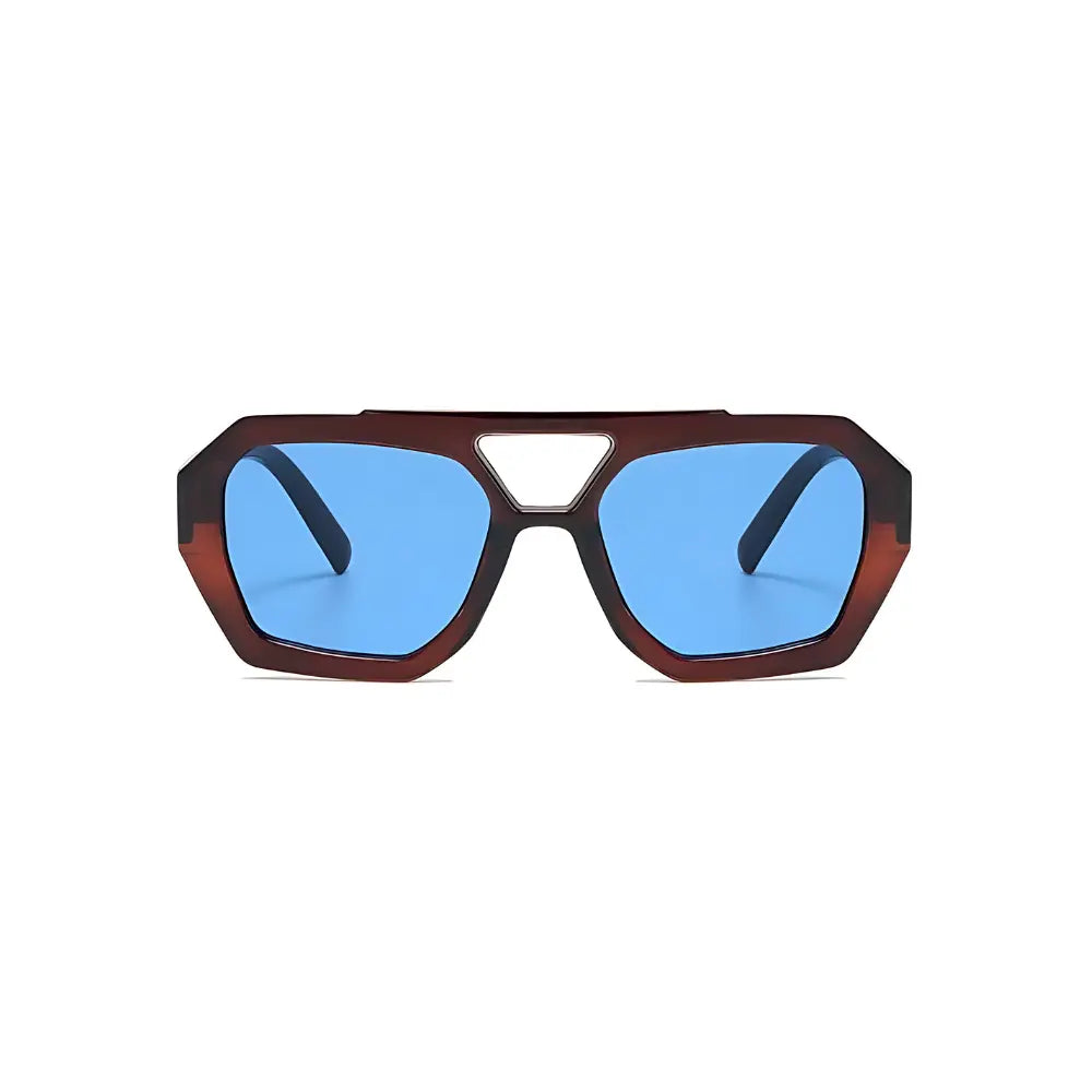 Acetate Sunglasses Sardenha, Kavos, front blue lenses