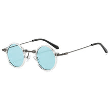 Round Sunglasses Mykonos, men and women sunglasses, metal, side, yellow lenses