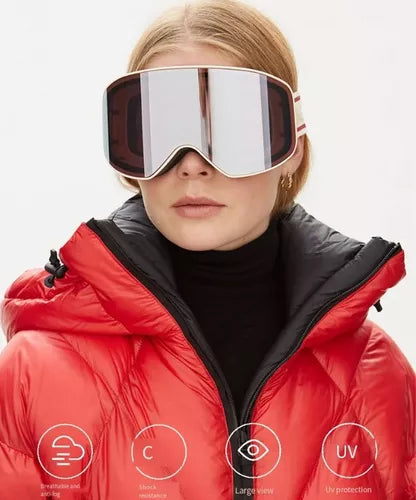 Women's Ski Goggles Mirrored Snow Antifog by Kavos