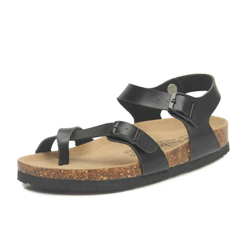 Women’s Birkenstock Leather Sandals – Toe Loop, Adjustable & Soft-Footbed