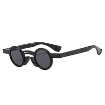 Round Sunglasses Vic, men and women sunglasses, side, black