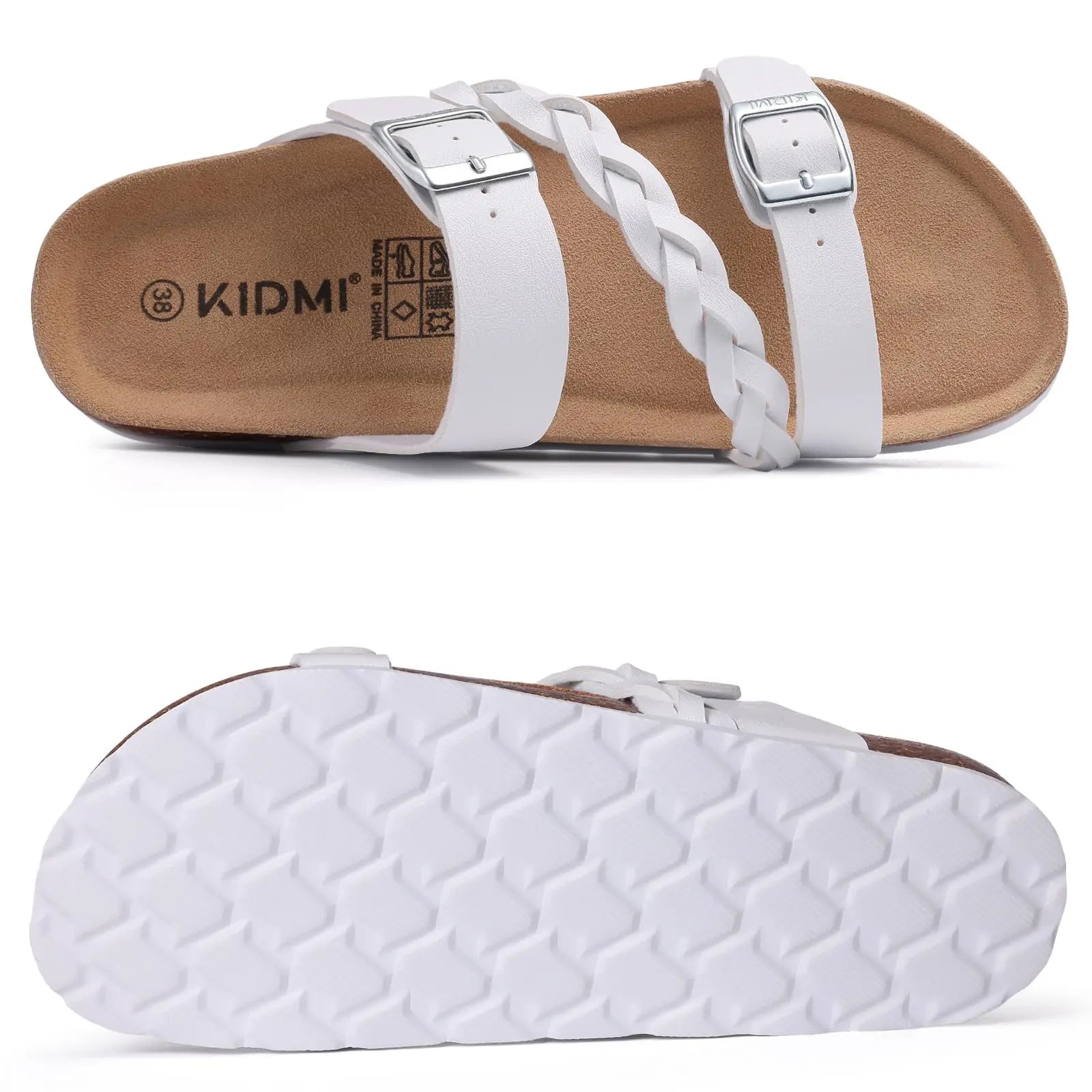 Birkenstock Cork Footbed Sandals – Leather Double Strap With Arch Support