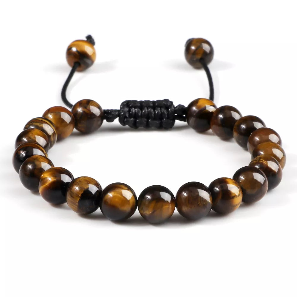 Beaded Bangle Kavos - for men - Tiger's Eye