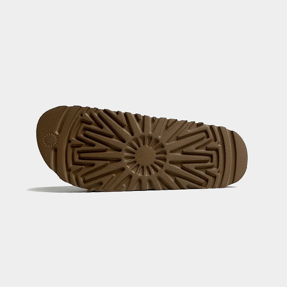 Women’s Suede Platform Cork Footbed Sandals | Double Strap Slides with Buckle