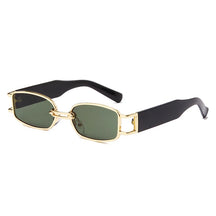 Rectangular Sunglasses Unisex Roma, kavos, side, gold and grey