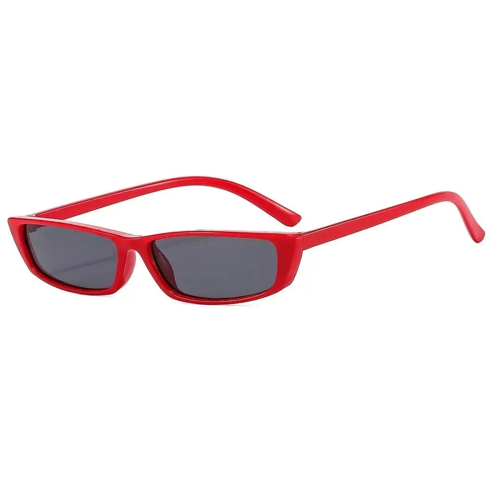 Rectangular Sunglasses Mallorca, unisex, side, red