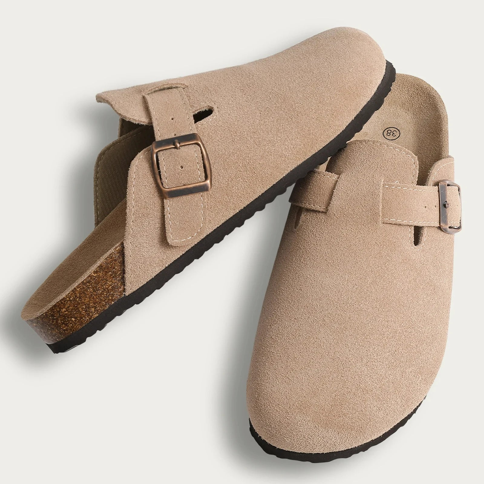 Suede Clogs Sandals | Antislip With Arch Support