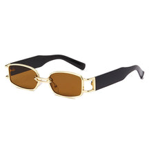 Rectangular Sunglasses Unisex Roma, kavos, side, black and tea