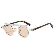 Round Sunglasses Taipu, men and women sunglasses, acetate, side, transparent