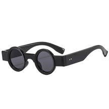 Round Sunglasses Lennon, men and women sunglasses, side, black