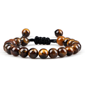 Beaded Bangle Kavos - for men - color Tiger's Eye