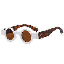 Round Sunglasses Lennon, men and women sunglasses, side, white