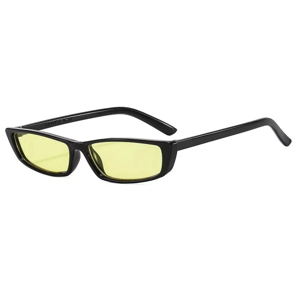 Rectangular Sunglasses Mallorca, unisex, side, yellow lenses