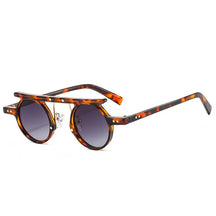 Round Sunglasses Taipu, men and women sunglasses, acetate, side, leopard and gradient