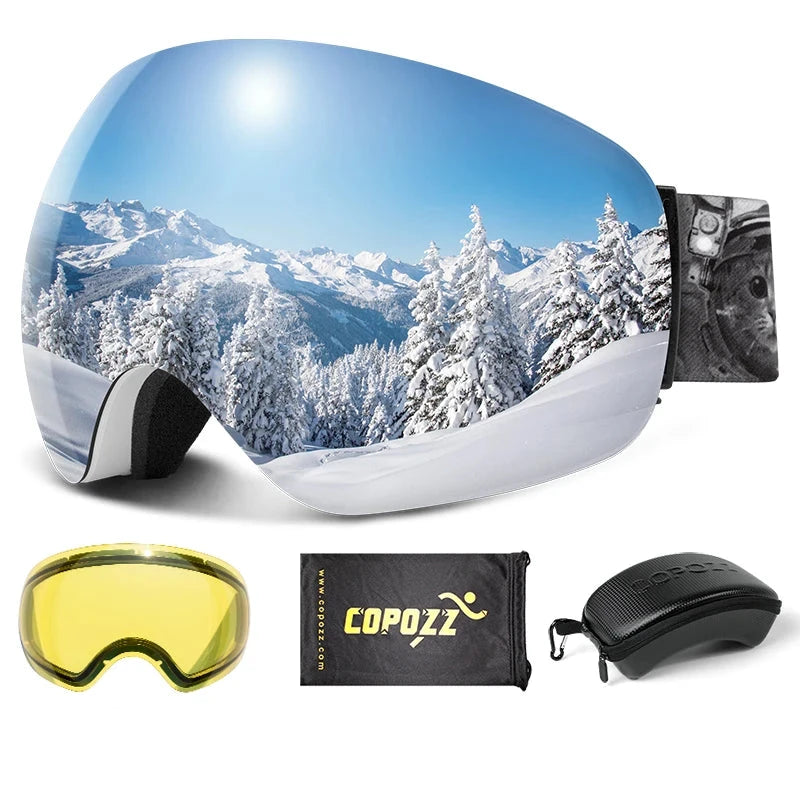 KAVOS ANTI-FOG SKI SNOW GOGGLES SET