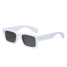 Rectangular Sunglasses Luna, men and women sunglasses, side, white