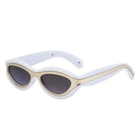 Oval Women Sunglasses, kavos, acetate, side, white