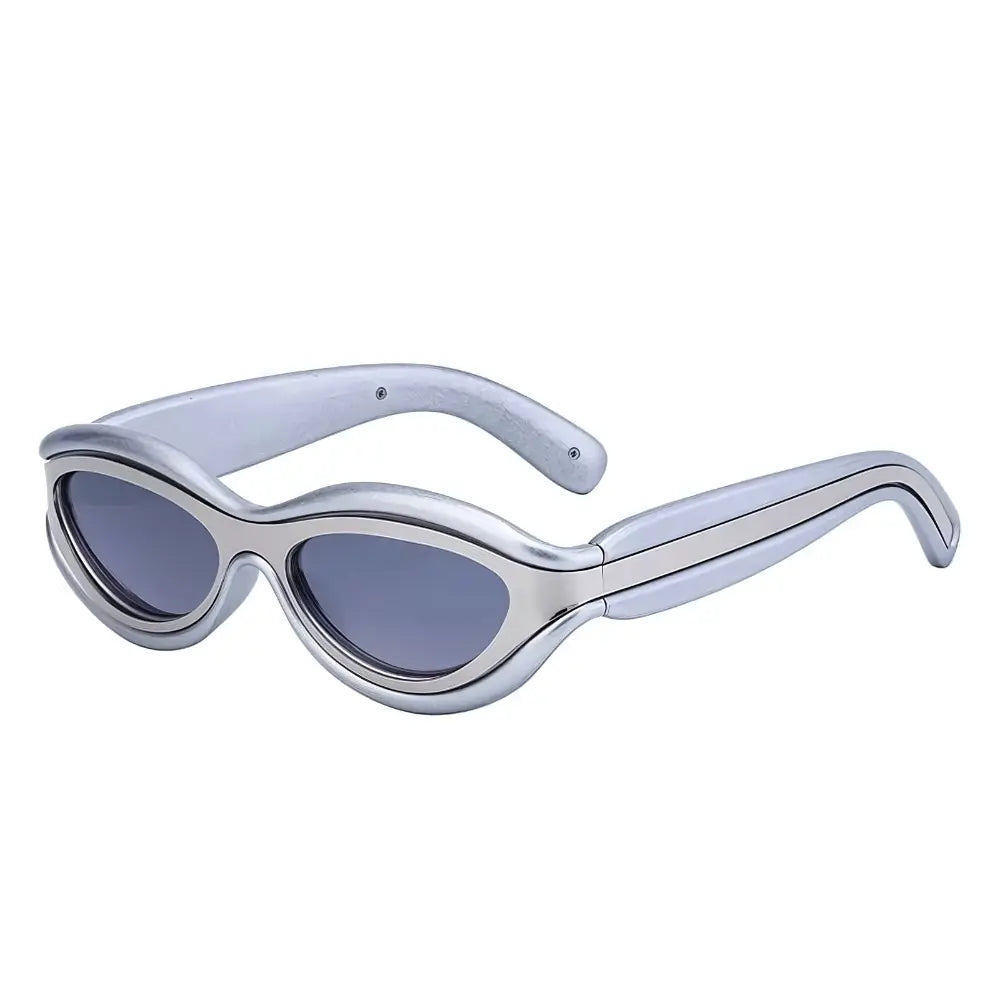 Oval Women Sunglasses, kavos, acetate, side, grey