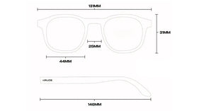 Round Women Sunglasses Creta, acetate, measurements