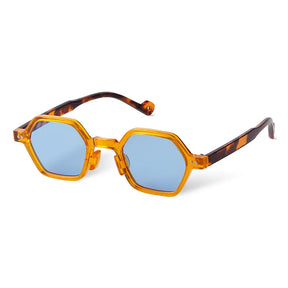 Rectangular Sunglasses Java, men and women sunglasses, side, orange