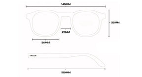 Round Sunglasses Lennon, men and women sunglasses, measurements 