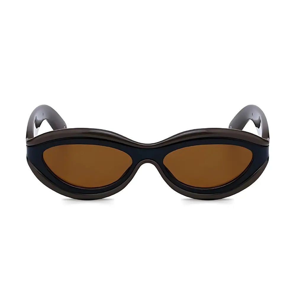 Oval Women Sunglasses, kavos, acetate, front, brown