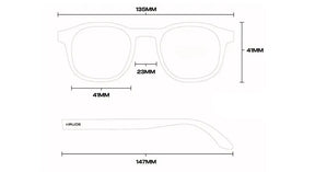 Round Sunglasses Mykonos, men and women sunglasses, measures