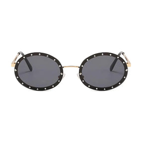 Round Sunglasses Nice, women metal sunglasses, front