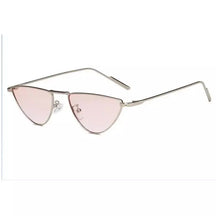 Triangular Sunglasses Bianca, men and women sunglasses, side, gold and pink