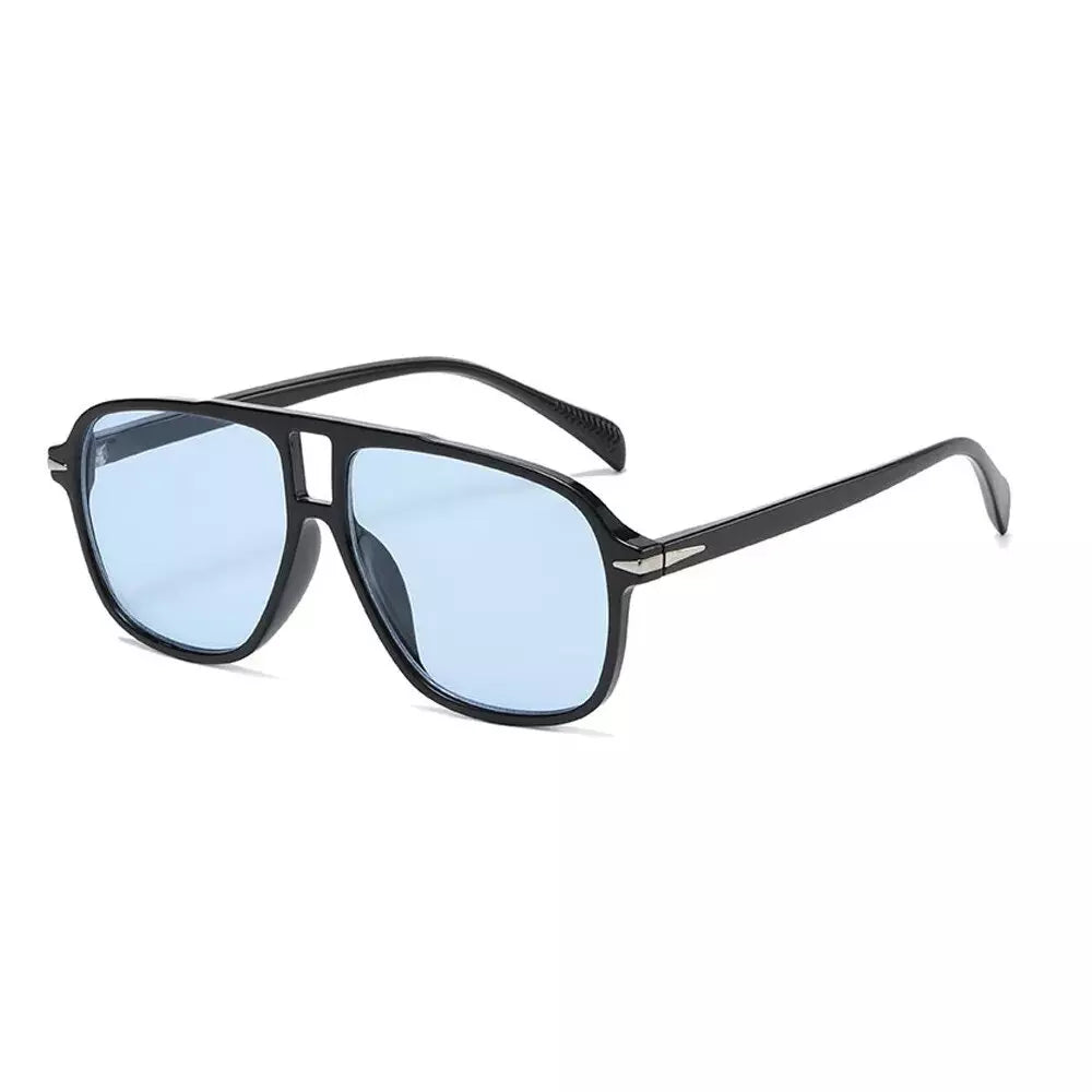 Aviator Sunglasses, acetate sunglasss, women and men sunglasses, side, black and blue