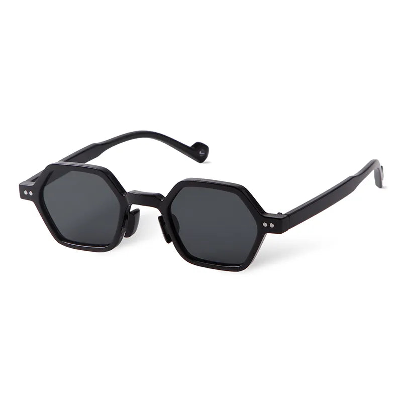 Rectangular Sunglasses Java, men and women sunglasses, side, black