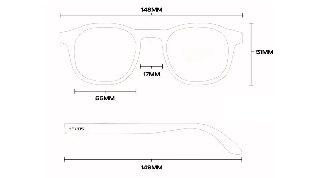 Round Sunglasses Rimini, women and men sunglasses, measurements