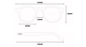 Round Sunglasses Rio, men and women sunglasses, measurements