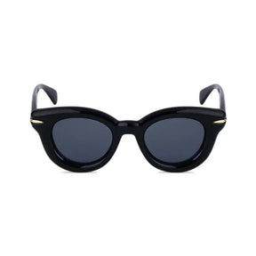 Women Sunglasses Rhodes, acetate, round, front, black