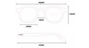 Round Sunglasses St. Barths, women and men sunglasses, measures