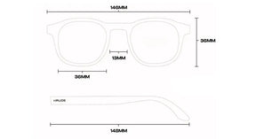 Round Sunglasses Vic, men and women sunglasses, measurements