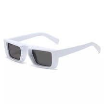 Rectangular Sunglasses Elysium, men and women sunglasses, acetate, side, white