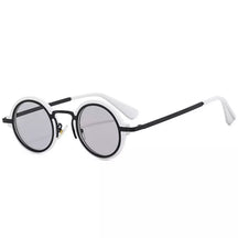 Round Sunglasses Capri, women and men sunglasses, side,white