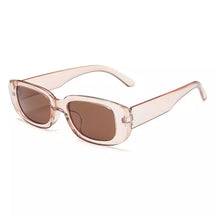 Rectangular Sunglasses Maldivas, men and women sunglasses, side, champagne