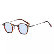 Metal Polarized Sunglasses Mykonos, women and men sunglasses, side, leopard and blue