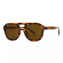 Round Sunglasses St. Barths, women and men sunglasses, side leopard