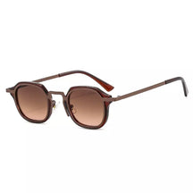 Metal Sunglasses Capri, women and men sunglasses, side, leopard